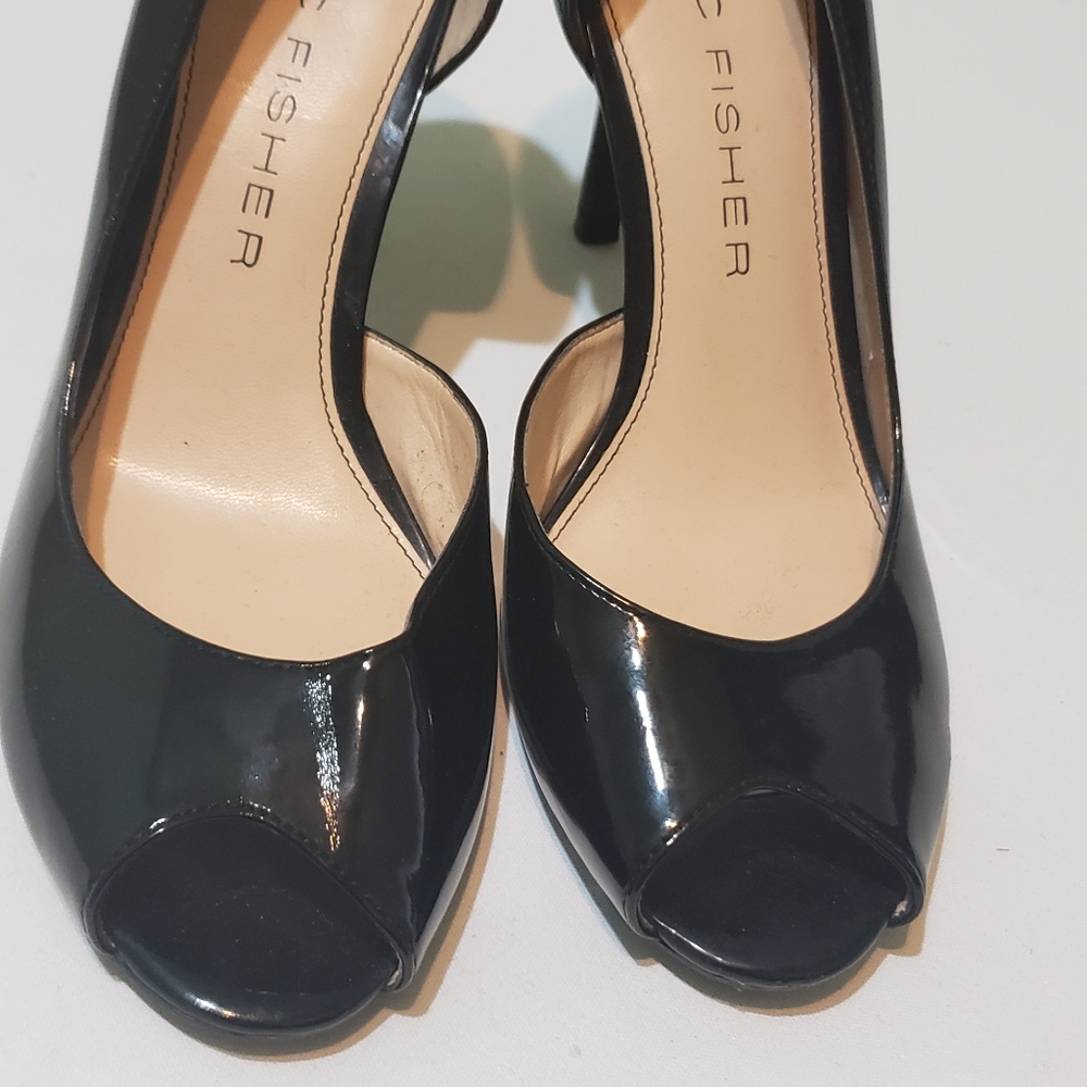 Marc Fisher black peep toe heel